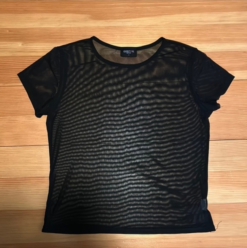Black Sheer Top